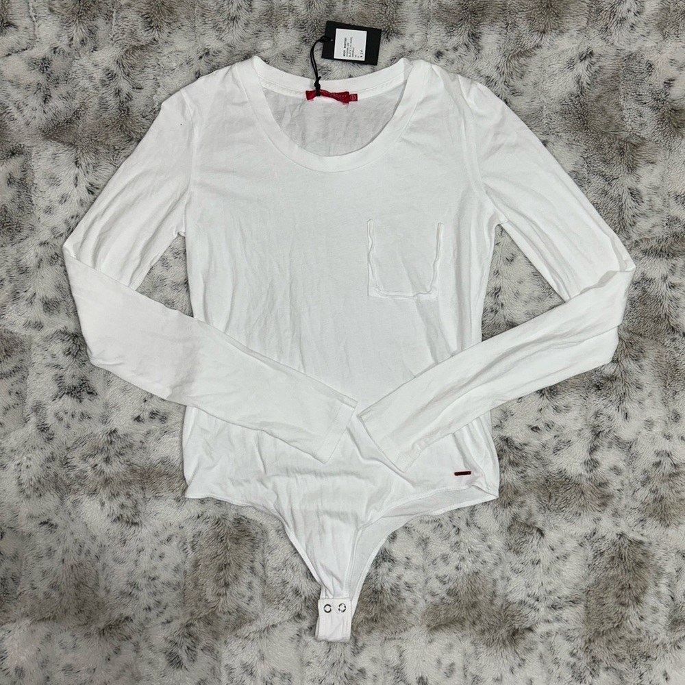 🆕 NWT n:Philanthropy White Long Sleeve Crewneck Bodysuit Size Small